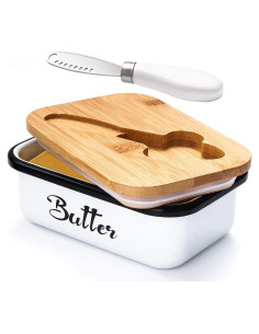 Plato para Mantequilla con Tapa AISBUGUR Acero Inoxidable 14x5.1 cm