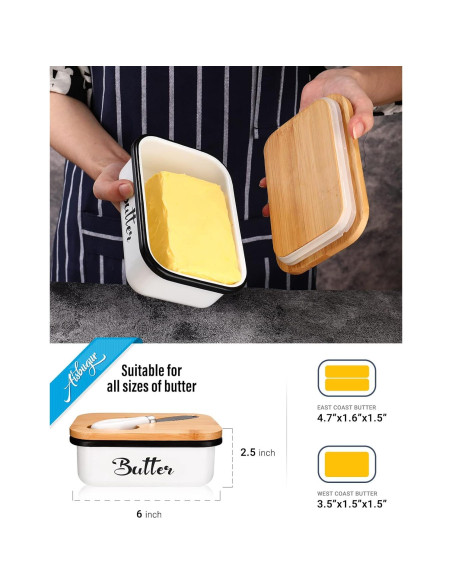 Plato para Mantequilla con Tapa AISBUGUR Acero Inoxidable 14x5.1 cm