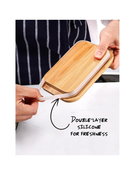 Plato para Mantequilla con Tapa AISBUGUR Acero Inoxidable 14x5.1 cm