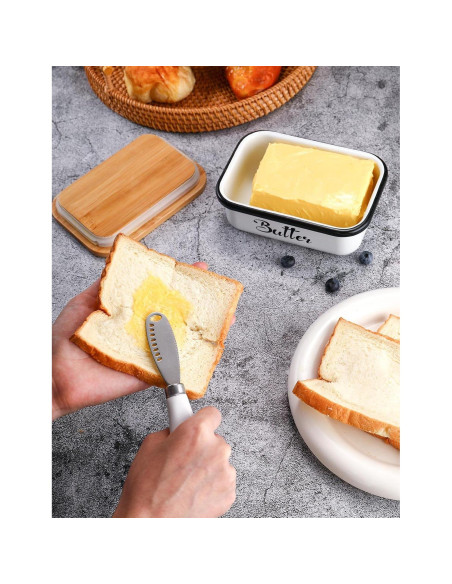 Plato para Mantequilla con Tapa AISBUGUR Acero Inoxidable 14x5.1 cm