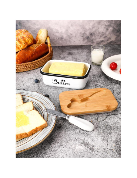 Plato para Mantequilla con Tapa AISBUGUR Acero Inoxidable 14x5.1 cm