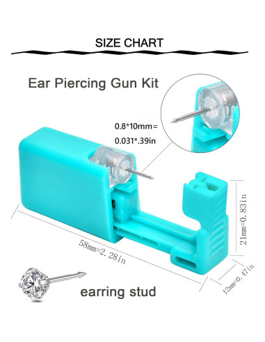 Kit de perforación de orejas QWALIT con aretes y accesorios