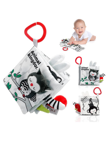 Libro de Tela Suave Sirecal para Bebés 0-12 Meses - Animales