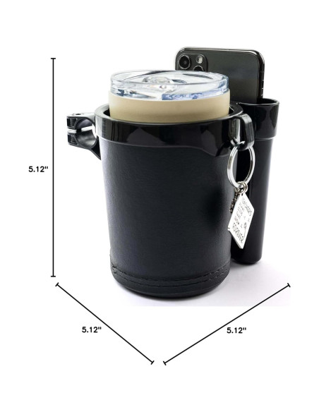 Soporte de Taza para Bicicleta Carbon King Negro 3 en 1