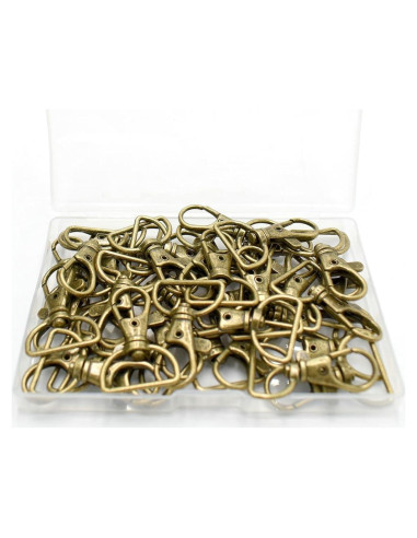 Ganchos de Clip Giratorio PEOUWNES 40 Piezas Bronce 1.8 cm