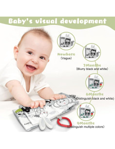 Libro de Tela Suave Sirecal para Bebés 0-12 Meses - Animales 2