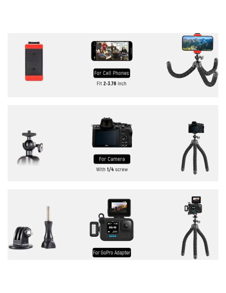 Trípode Flexible Portátil Aitteel ATAY-11 para Smartphone