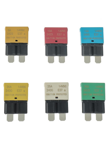 Fusibles Automáticos E37 Bajo Perfil 5A 10A 15A 20A 25A 30A