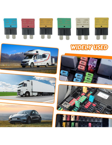 Fusibles Automáticos E37 Bajo Perfil 5A 10A 15A 20A 25A 30A