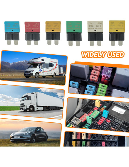 Fusibles Automáticos E37 Bajo Perfil 5A 10A 15A 20A 25A 30A