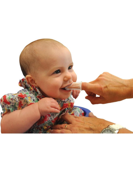 Cepillo de Dedo Brillante Baby Buddy - Silicona Azul para Bebés Cepillo de Dedo Brillante Baby Buddy - Silicona Azul para Bebés