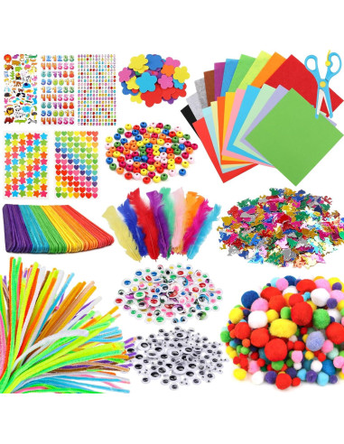 Kit de Manualidades DOITEM 1500 Piezas para Niños