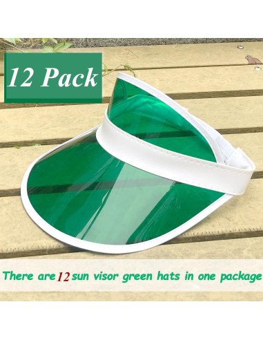 Paquete de 12 Sombreros Visera UV para Mujeres - Ajuste Cómodo