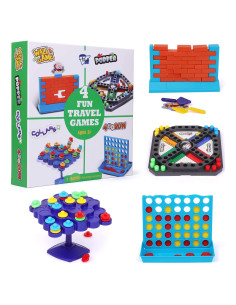 Juegos de Viaje 4 en 1 Point Games para Niños 5+