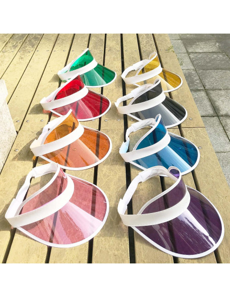Paquete de 12 Sombreros Visera UV para Mujeres - Ajuste Cómodo