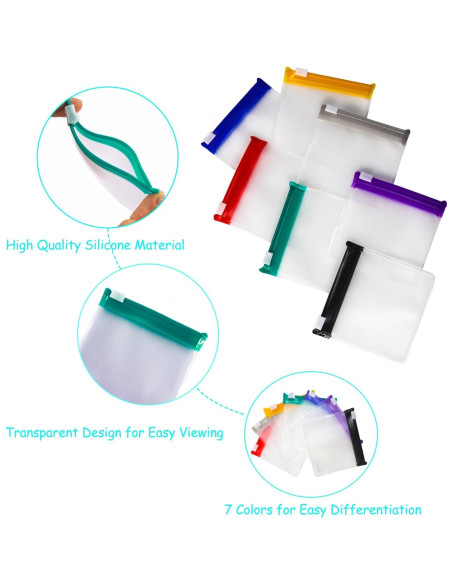 Juego de 28 Bolsas de Pastillas Reutilizables SUPPHOUS 7 Colores