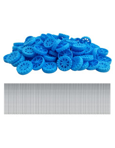 EUDAX 300 Ruedas de Plástico 30mm y 150 Ejes STEM 2mm