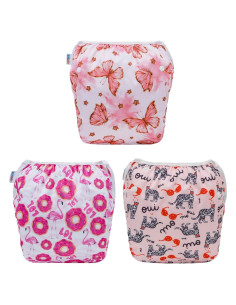 Pañales de Natación Reutilizables ALVABABY 3pcs Pequeño