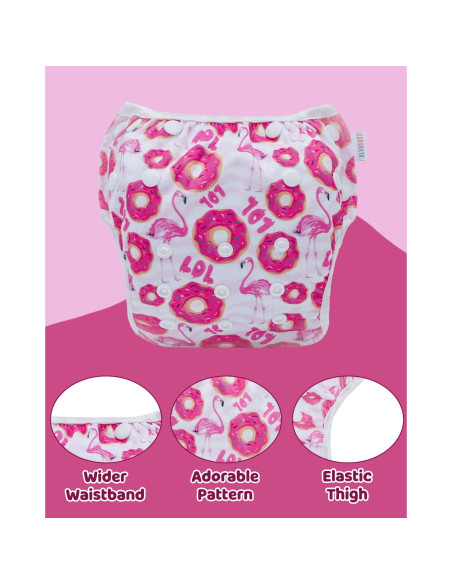 Pañales de Natación Reutilizables ALVABABY 3pcs Pequeño
