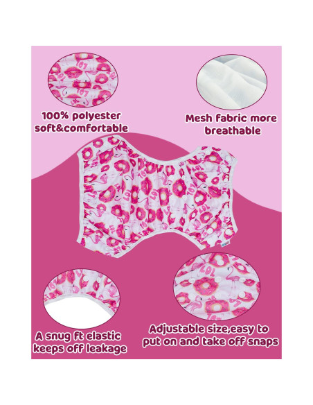 Pañales de Natación Reutilizables ALVABABY 3pcs Pequeño