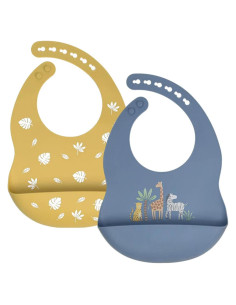 Baberos de Silicona LITTLE RAWR 2 Juegos Impermeables BPA Free