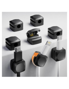 Organizador de Cables Rotatable Daisyhome 8 Piezas Negro