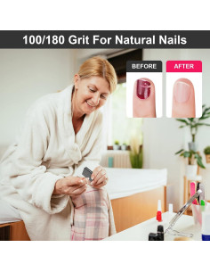 Bloque de Lima de Uñas Buffer Diesisa 30 Unidades Negro 100/180 Grano 2