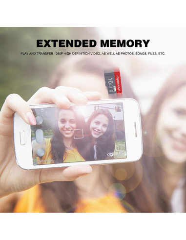 2 Tarjetas Micro SD 16GB myemuun C10 UHS-1 con Adaptador