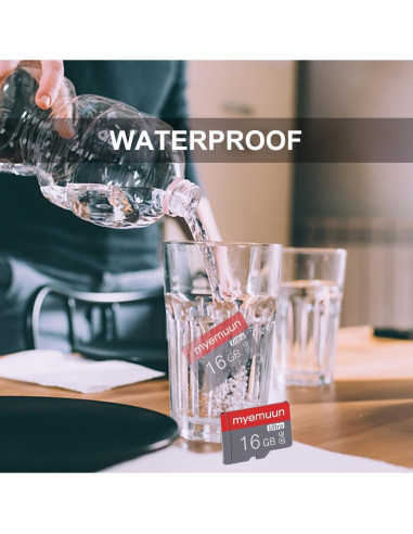 2 Tarjetas Micro SD 16GB myemuun C10 UHS-1 con Adaptador