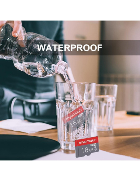 2 Tarjetas Micro SD 16GB myemuun C10 UHS-1 con Adaptador