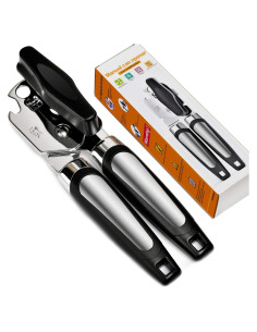 Abrelatas Manual 3 en 1 ELIRIVAWET Acero Inoxidable Negro