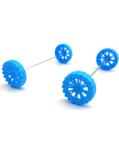 EUDAX 300 Ruedas de Plástico 30mm y 150 Ejes STEM 2mm