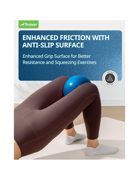 Bola de Pilates Trideer 17.78 cm Azul con Bomba y Antiburst