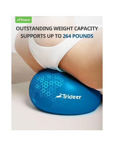 Bola de Pilates Trideer 17.78 cm Azul con Bomba y Antiburst