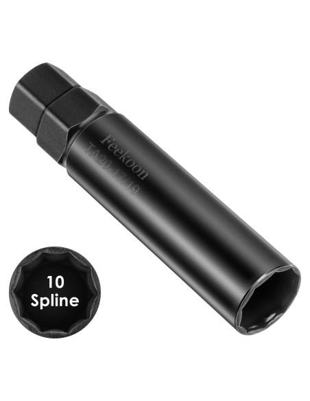 Llave de Tuerca de 10 Puntas Feekoon TA20-17/19 Acero Negro Llave de Tuerca de 10 Puntas Feekoon TA20-17/19 Acero Negro