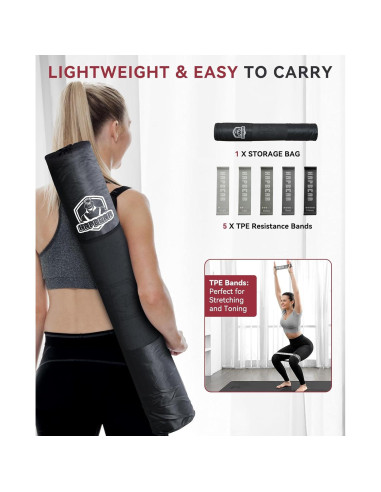 Esterilla de Yoga HAPBEAR Extra Ancha 183x91x0.6cm Antideslizante