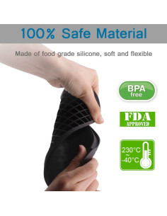 Bandejas de Hielo Mini LeeYean 3 Pack Silicona 160 Cubos 2