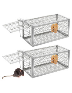 Trampa Humana para Ratas Qualirey 2 Pcs Plata 23x11.5cm