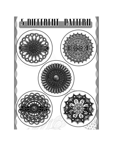 Juego de 5 Clips Retro para Suéteres y Vestidos - Negro Juego de 5 Clips Retro para Suéteres y Vestidos - Negro