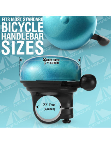 Campana de Bicicleta MARQUE Clásico Azul - Sonido Fuerte y Claro