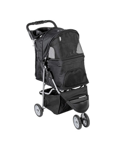 Carrito Plegable para Mascotas VIVO Negro 3 Ruedas 13.6 kg