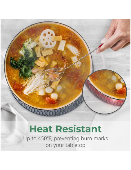 Trivetes de Silicona Linda's Essentials - 4 Piezas Resistentes al Calor