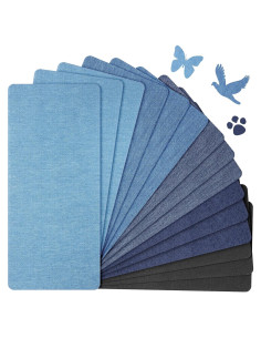 15 Hojas de Parches de Tela Syhood 12.5x27.9cm para Ropa