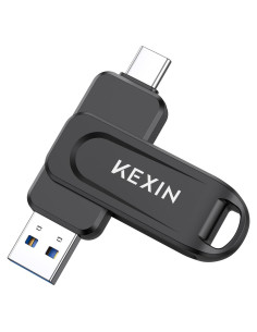 KEXIN USB C Dual 64GB Flash Drive 3.0 100MB/s Negro