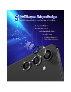 Protector de Lente de Cámara Kanosan para Galaxy S25 9H 2