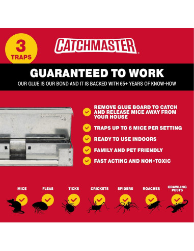 Trampa para Ratones Catchmaster Pro Series 6 Unidades Multi-Captura