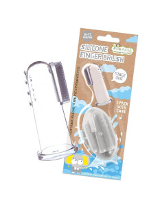 Cepillo de Dedo de Silicona Jack N' Jill para Bebés 6-12 Meses