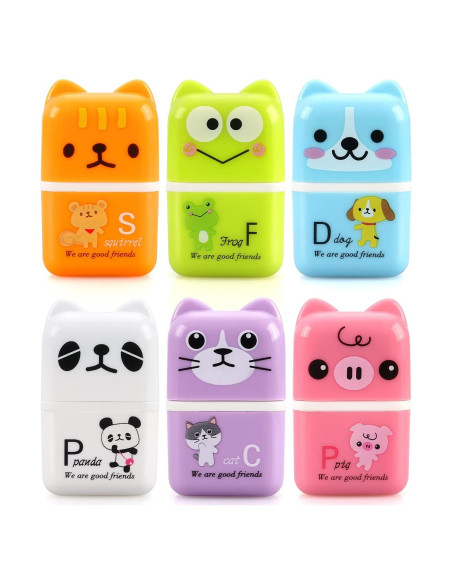 Paquete de 6 Borradores Lindos Hutou con Rodillo y Cubierta