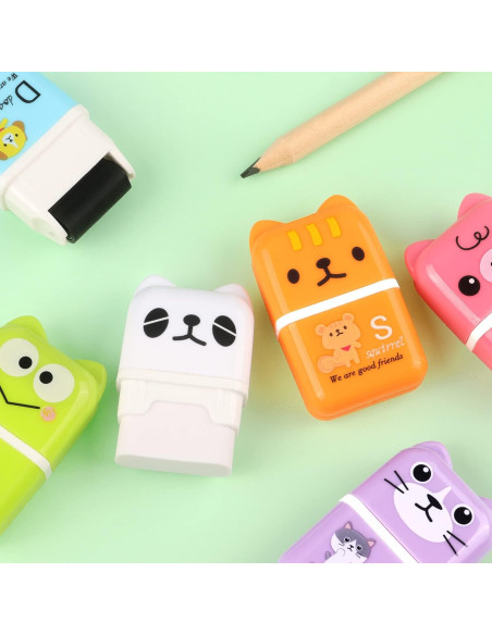 Paquete de 6 Borradores Lindos Hutou con Rodillo y Cubierta