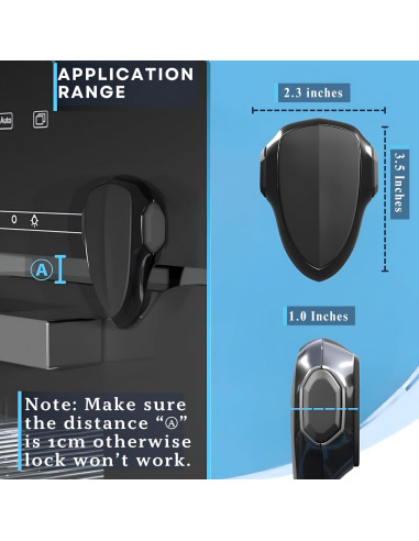 Cerradura de Seguridad para Horno Infantil - Negro, Resistente al Calor